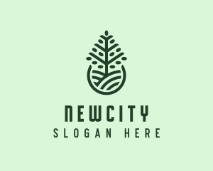 Seedling Tree Plant logo design