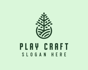 Seedling Tree Plant logo design