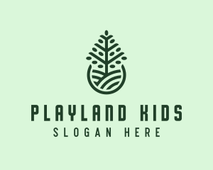 Seedling Tree Plant logo design