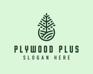 Seedling Tree Plant logo design