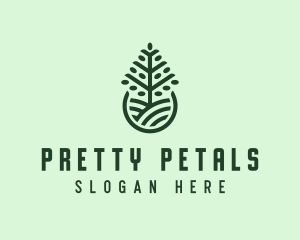 Seedling Tree Plant logo design