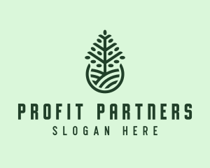 Seedling Tree Plant logo design