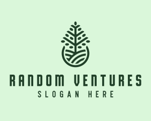 Seedling Tree Plant logo design