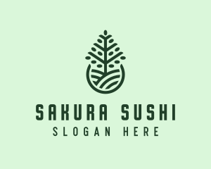 Seedling Tree Plant logo design