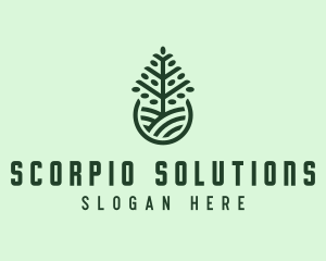 Seedling Tree Plant logo design