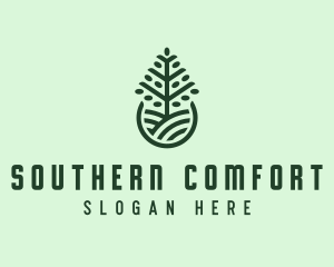 Seedling Tree Plant logo design