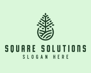 Seedling Tree Plant logo design