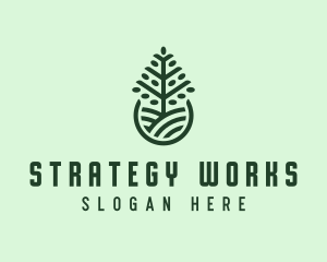 Seedling Tree Plant logo design