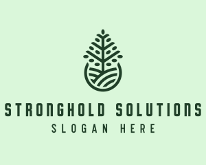 Seedling Tree Plant logo design