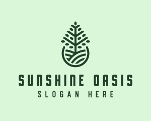 Seedling Tree Plant logo design