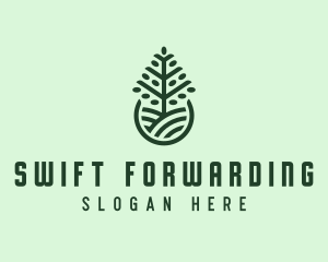 Seedling Tree Plant logo design