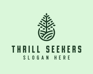 Seedling Tree Plant logo design