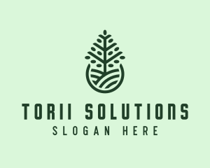 Seedling Tree Plant logo design