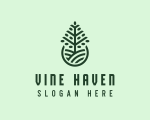 Seedling Tree Plant logo design