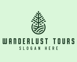 Seedling Tree Plant logo design