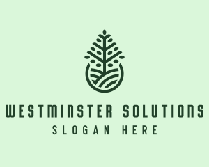 Seedling Tree Plant logo design