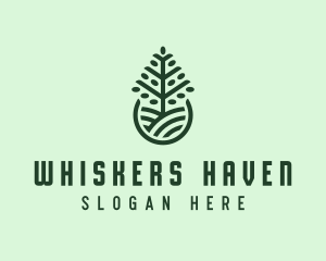 Seedling Tree Plant logo design