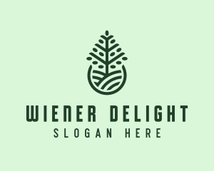 Seedling Tree Plant logo design