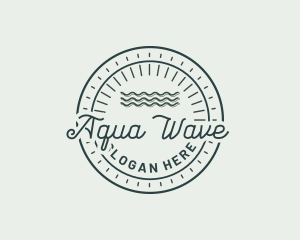 Summer Travel Ocean Waves logo design