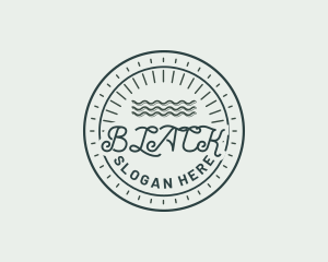 Shop - Summer Travel Ocean Waves logo design