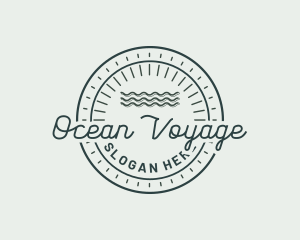 Summer Travel Ocean Waves logo design