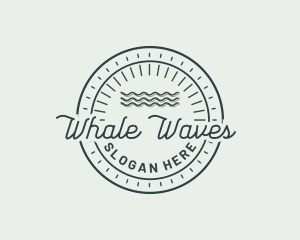 Summer Travel Ocean Waves logo design