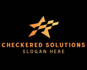 Checkered - Checkered Star Racing Flag logo design