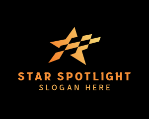 Checkered Star Racing Flag  logo design