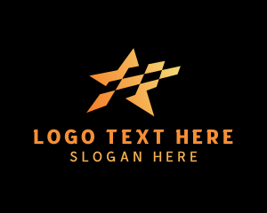 Flag - Checkered Star Racing Flag logo design