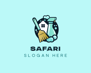 Cleaning Spray Broom Logo