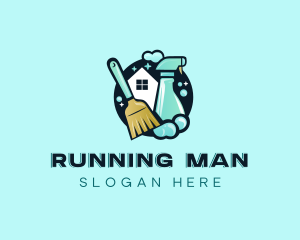Mop - Cleaning Spray Broom logo design