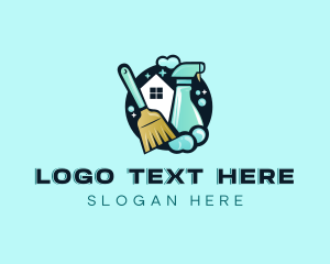 Makeover - Cleaning Spray Broom logo design