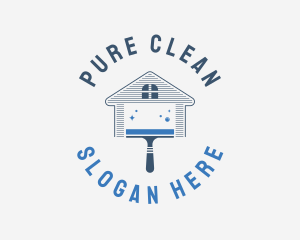 House Wiper Cleaning logo design