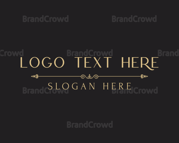 Minimalist Gold Wordmark Logo