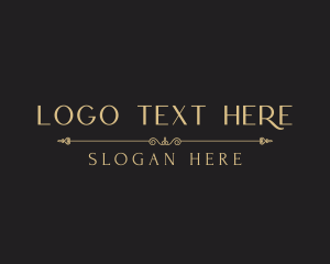 Gowns - Minimalist Gold Wordmark logo design