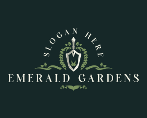 Landscaping Garden Shovel logo design