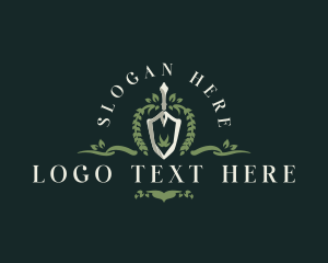 Landscaping Garden Shovel Logo