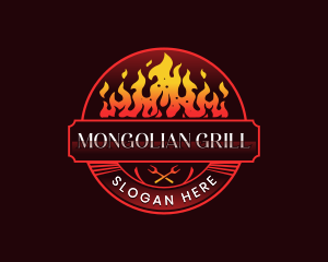 Grill Flame BBQ logo design