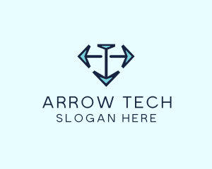 Arrow - Blue Diamond Arrows logo design