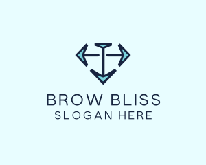 Blue Diamond Arrows logo design