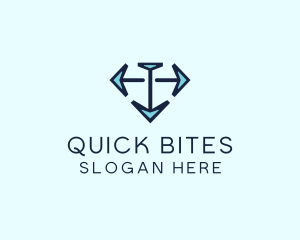 Blue Diamond Arrows logo design