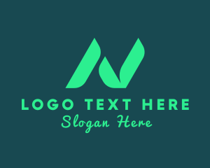 Ecological - Nature Organic Letter N logo design