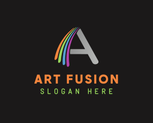 Art Studio Letter A logo design