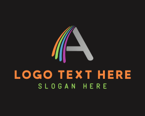 Colorful - Art Studio Letter A logo design