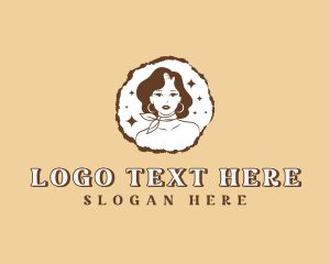 Woman - Retro Woman Beauty Salon logo design