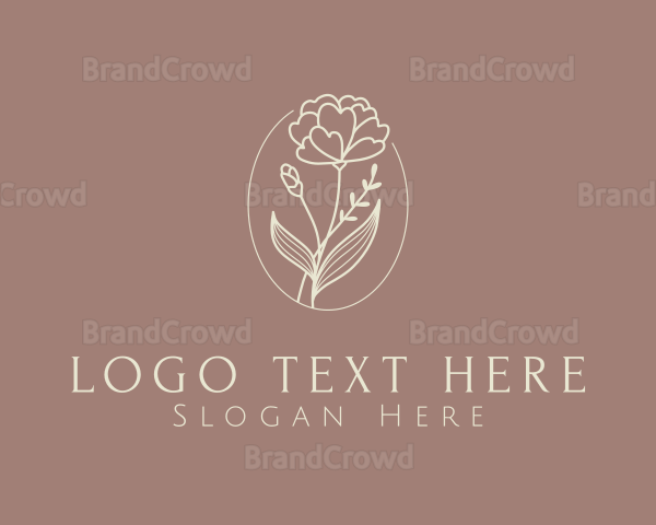 Aesthetic Flower Plant Logo