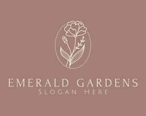 Aesthetic Flower Plant logo design