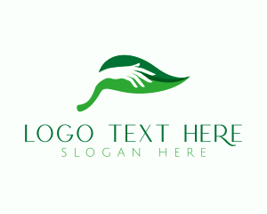 Botany - Nature Hand Leaf logo design