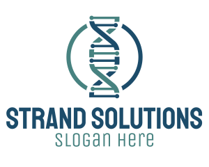 Strand - Science DNA Genetics logo design