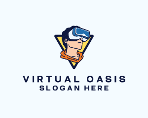 Cyber Virtual Reality Game logo design